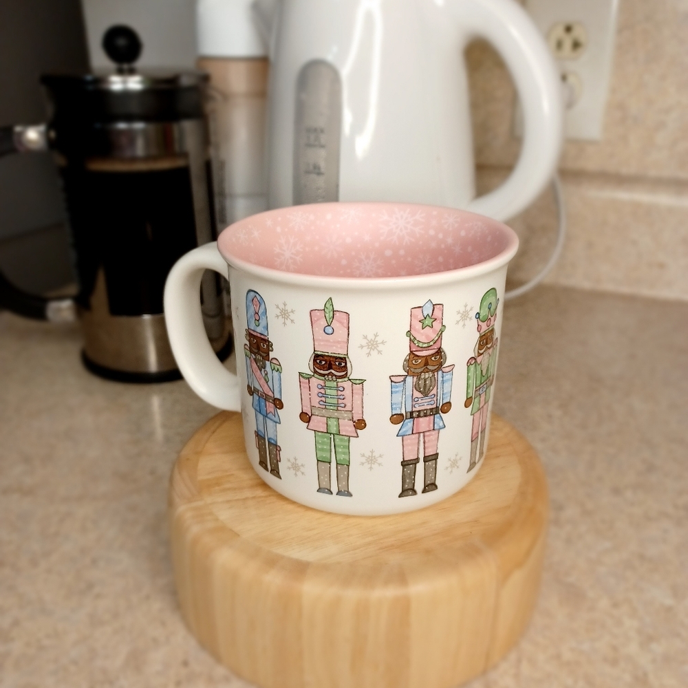 Nutcracker Themed "Peppermint" Mug with Pink Interior